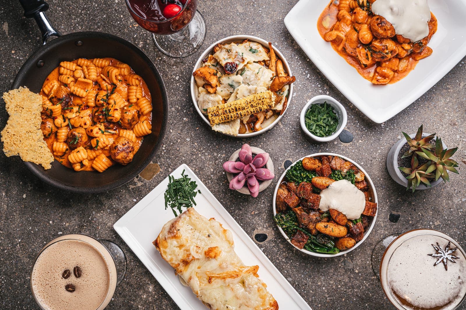 Delicious food spread